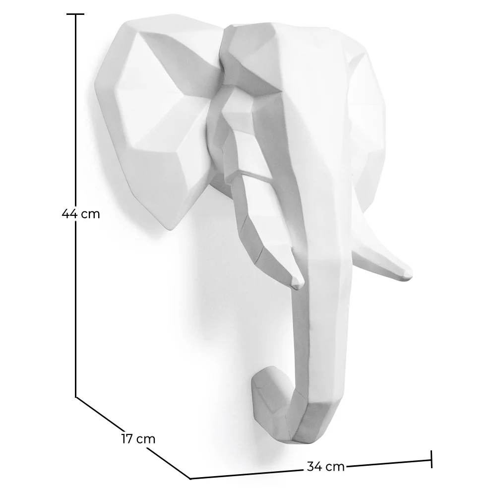 Tête d'éléphant Origami - Résine image 10