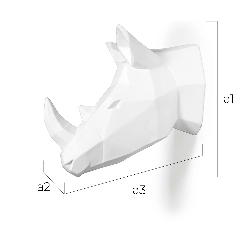 Tête de rhinocéros Origami Résine image 10