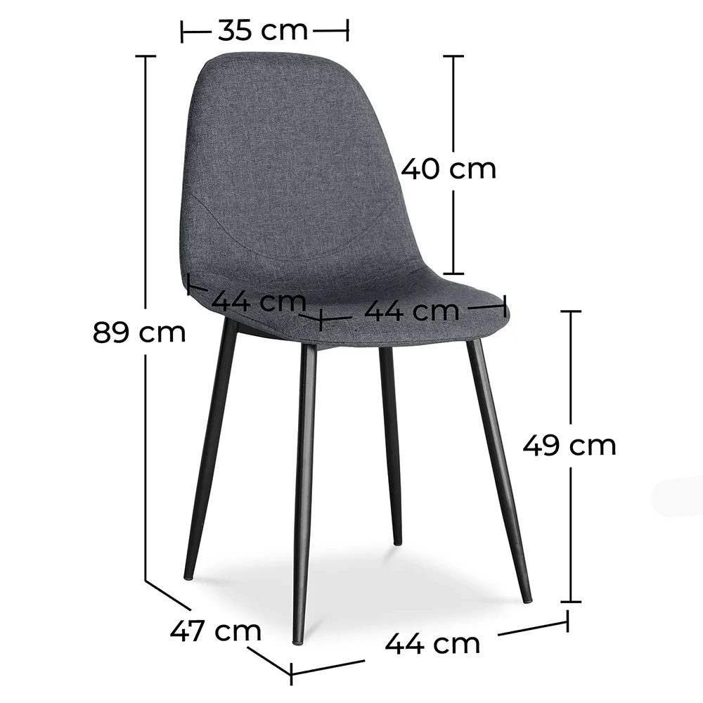 Chaise de salle à manger - Tapissée de tissu - Faby image 10