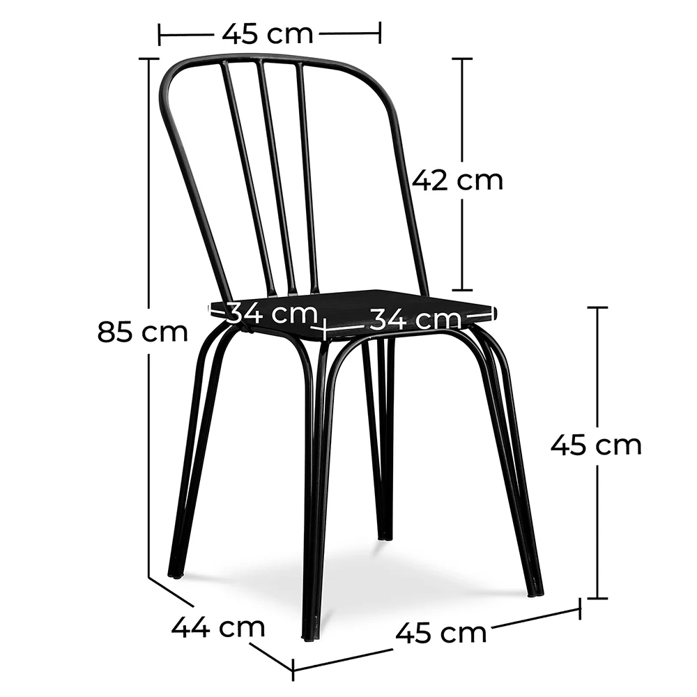 Chaise de salle à manger - Style industriel - Bois et métal - Lillor image 10