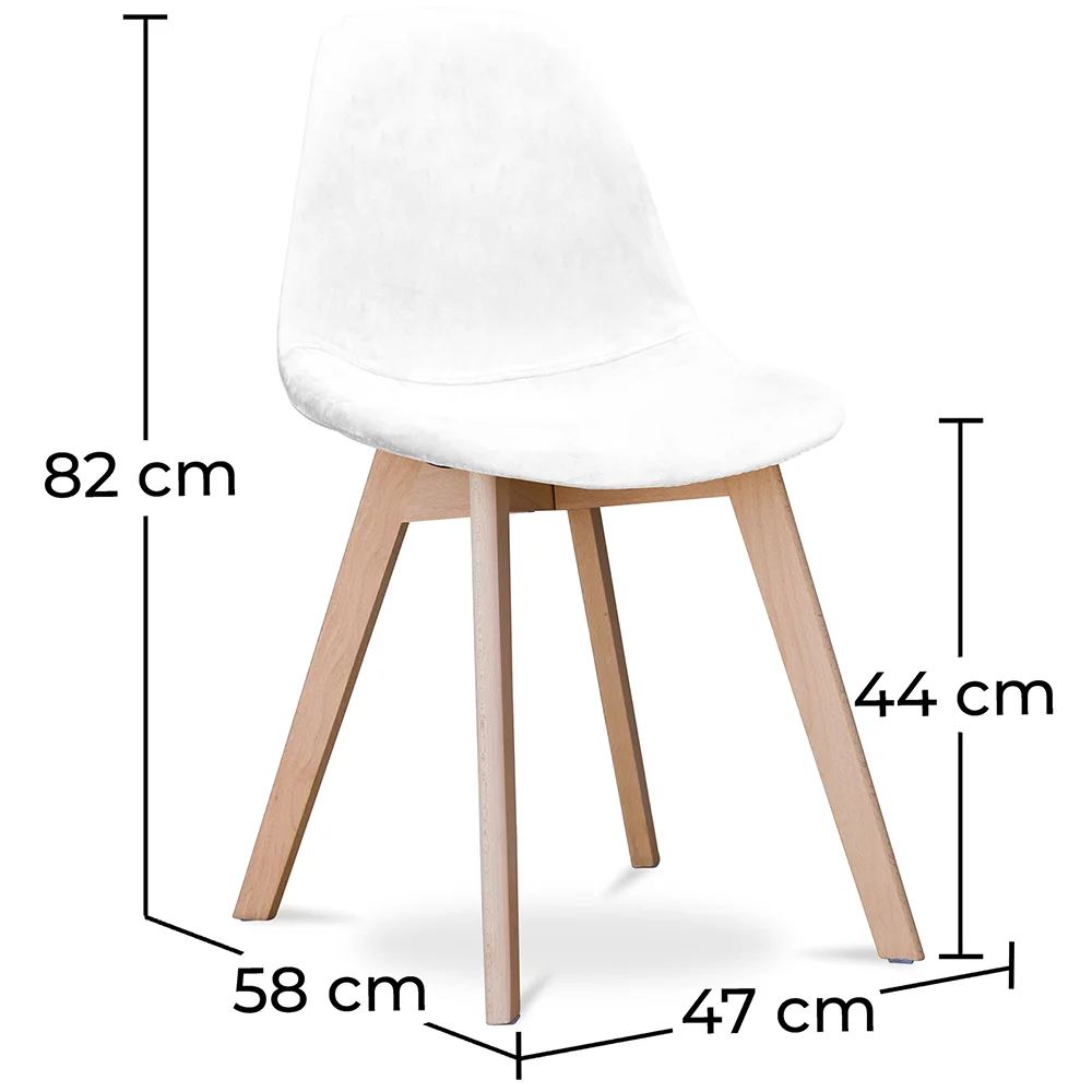 Chaise de salle à manger en tissu - Style scandinave - Denisse image 10