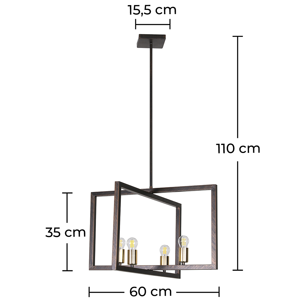 Lampe de plafond au design rétro - Lampe suspendue - Robson image 10