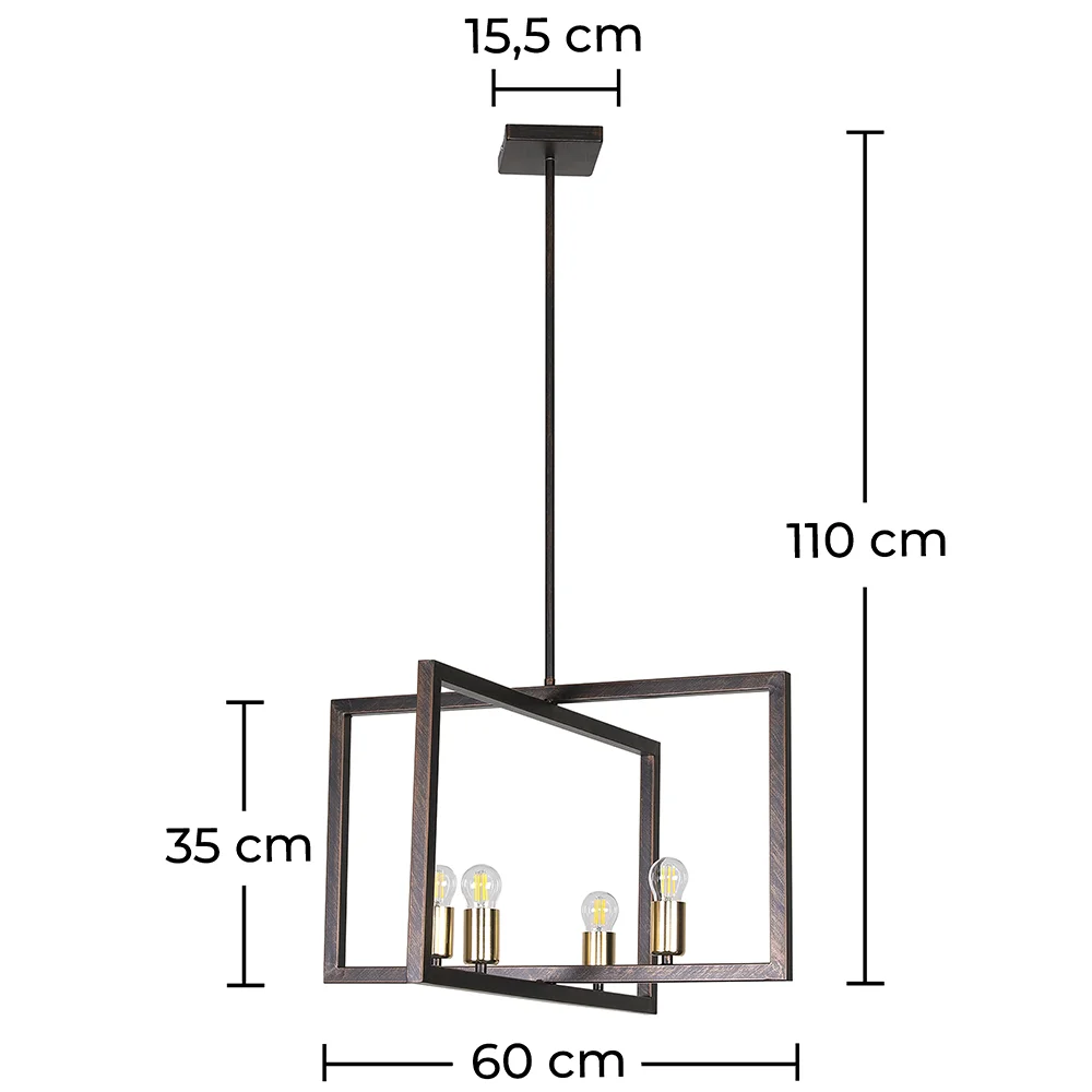 Lampe de plafond au design rétro - Lampe suspendue - Robson image 10