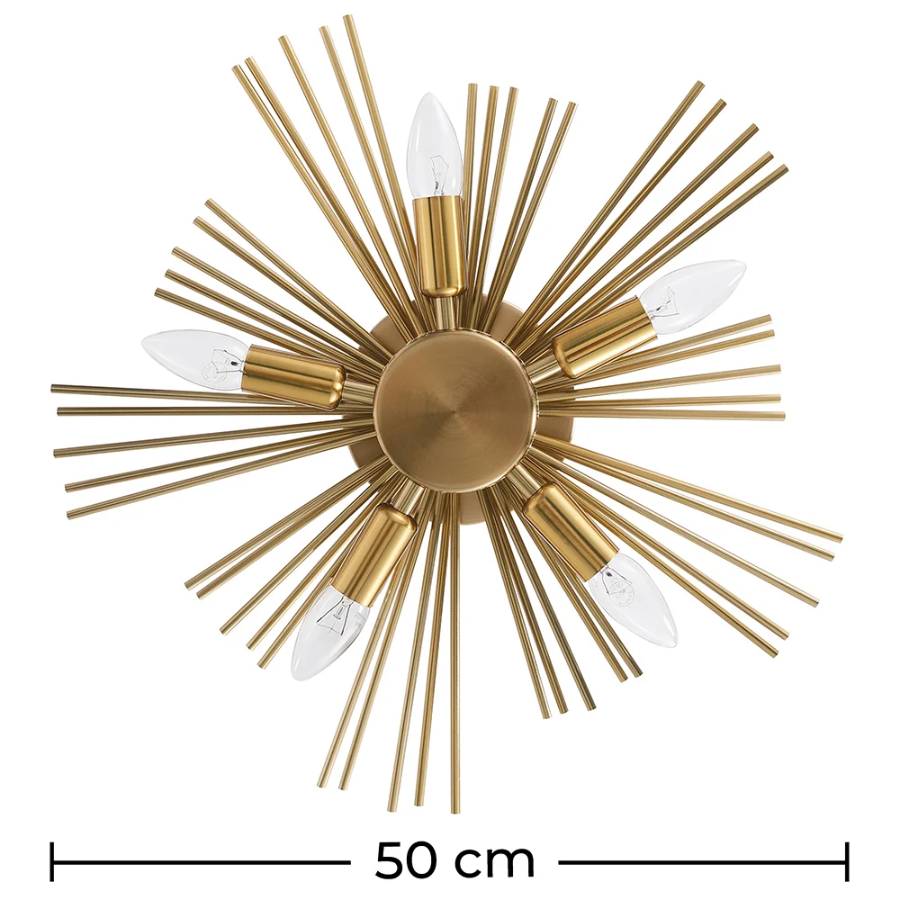 Applique Murale - Plafonnier en Métal - 5 ampoules - Lydia image 10