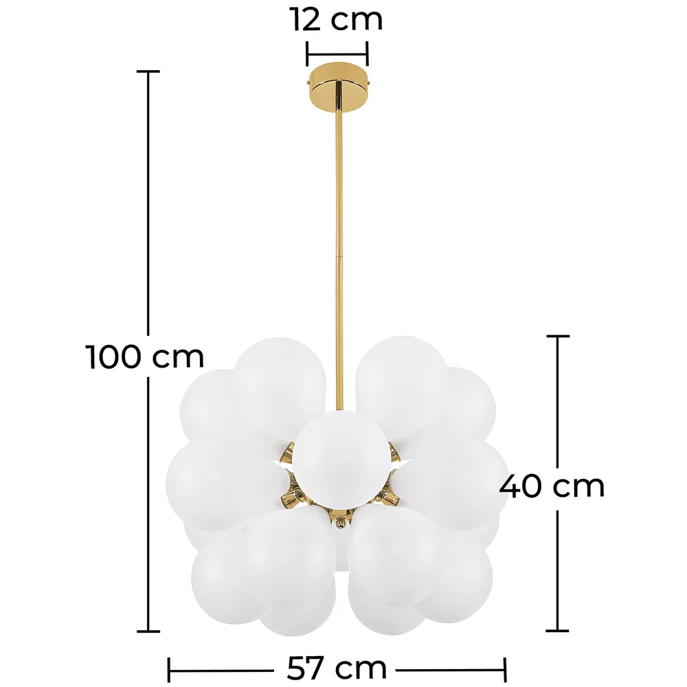 Lampe de plafond boules en cristal - Lampe suspendue - Jacobella image 10