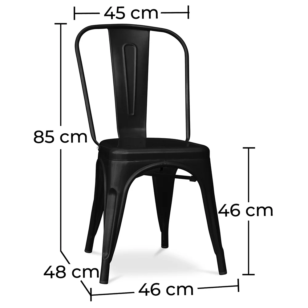Chaise en acier de salle à manger - Design industriel - Stylix image 10