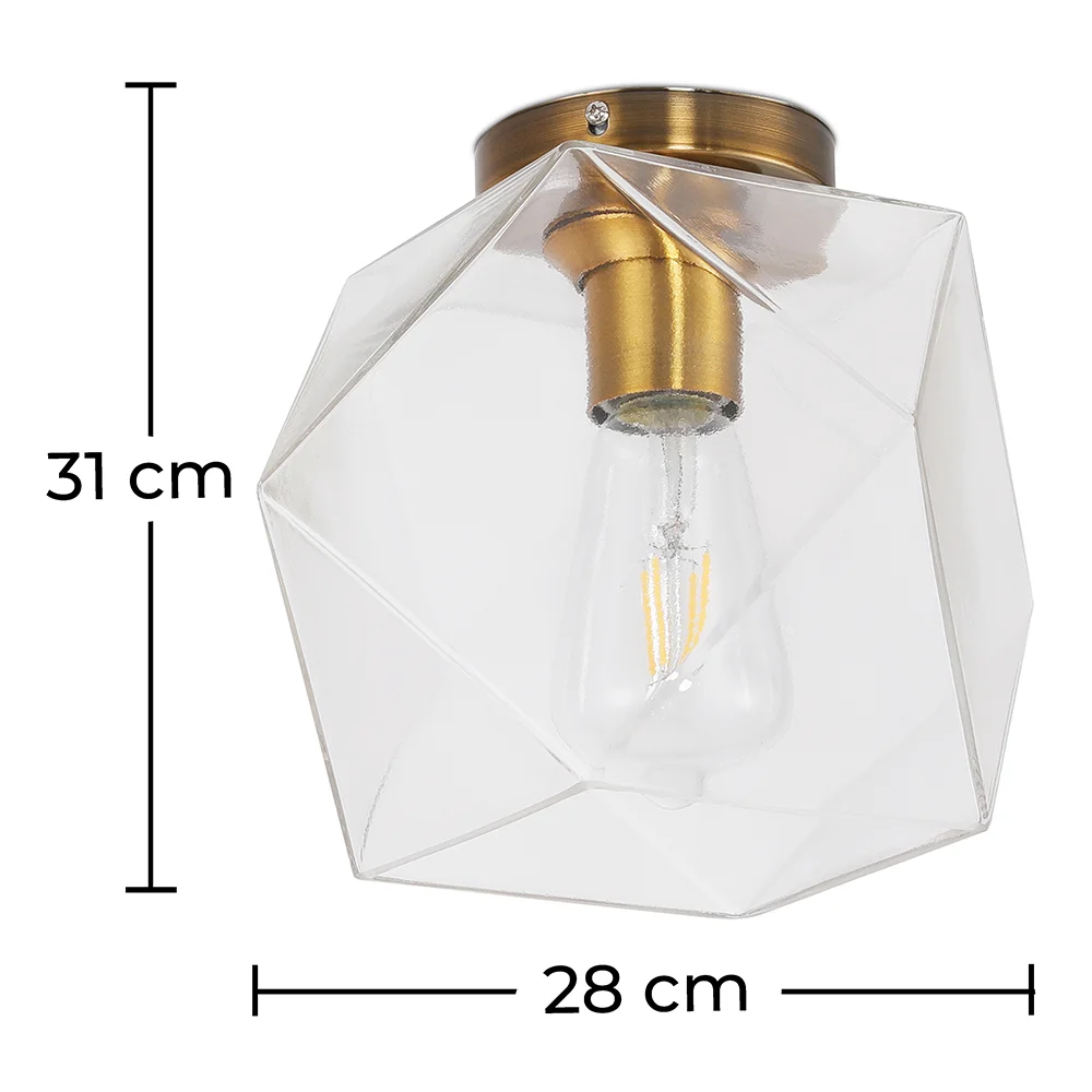 Lampe de plafond en cristal - Monture encastrée design rétro - Avo image 10