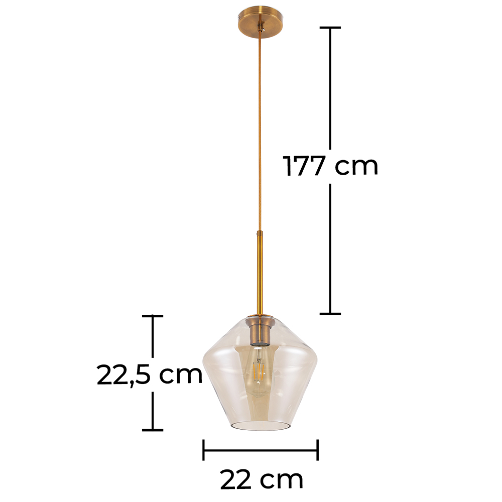 Lampe de plafond en cristal - Lampe suspendue design diamant - Alon image 10