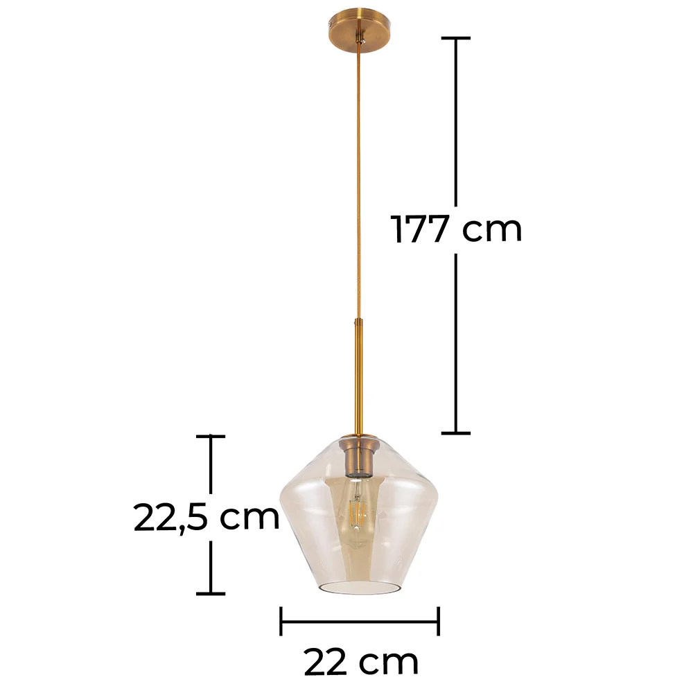 Lampe de plafond en cristal - Lampe suspendue design diamant - Alon image 10