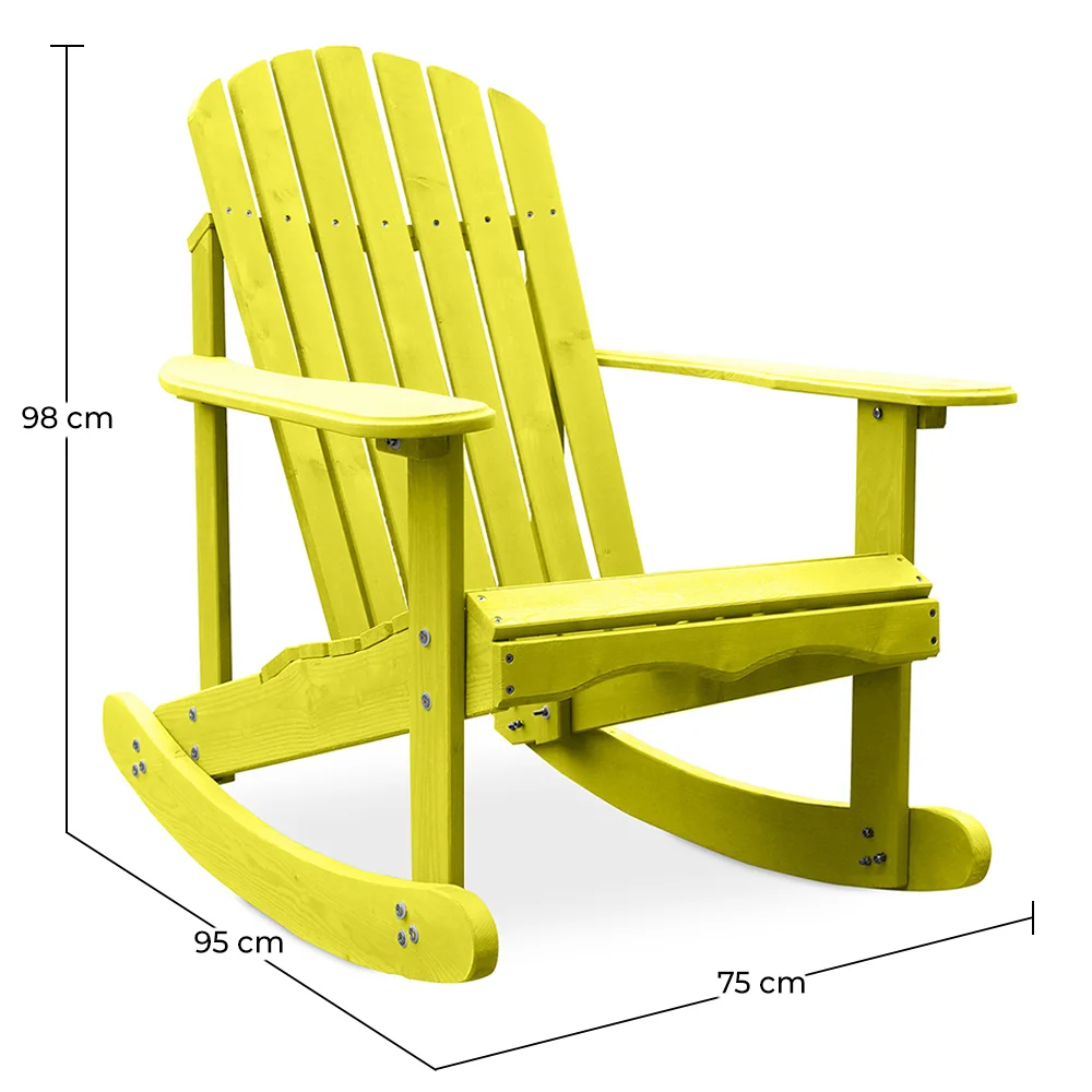 Chaise d'extérieur avec accoudoirs - Chaise de jardin - Adirondack - Rocking Chair en bois - Adirondack image 10
