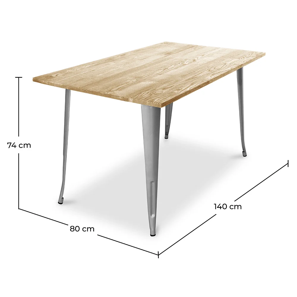 Table à manger rectangulaire - Design industriel - Bois - Troy image 10