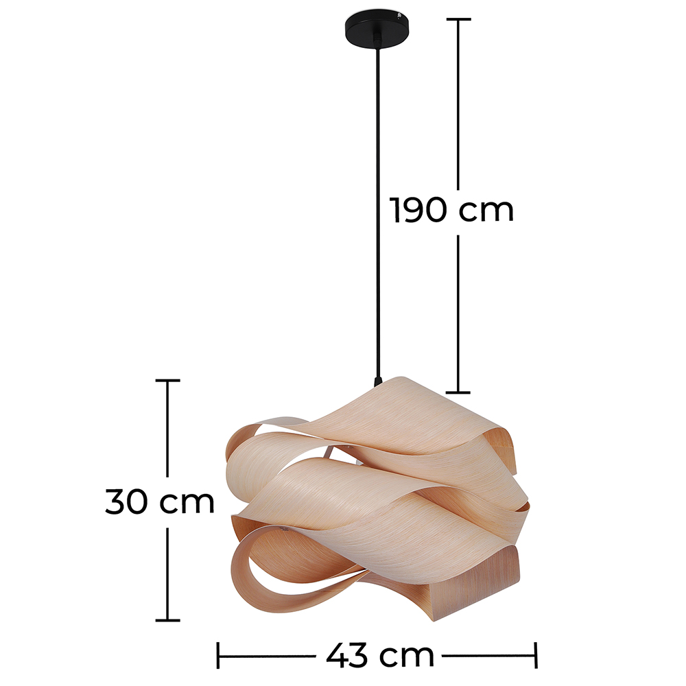 Lampe de plafond en bois - Lampe suspendue design - Nova image 10