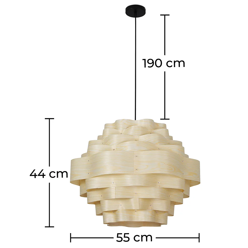 Lampe de plafond en bois - Lampe suspendue de stile Boho Bali - Aura

 image 10