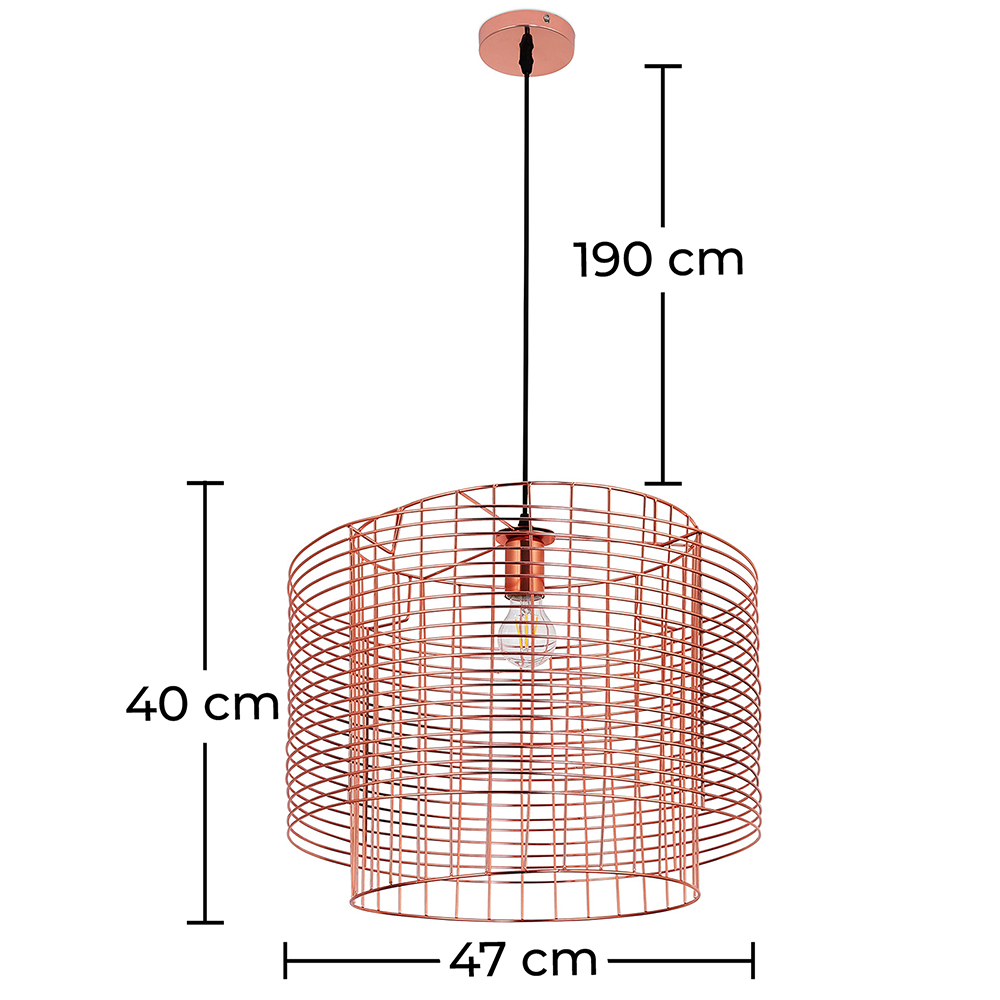 Lampe de plafond rétro - Lampe suspendue design - Lars image 10