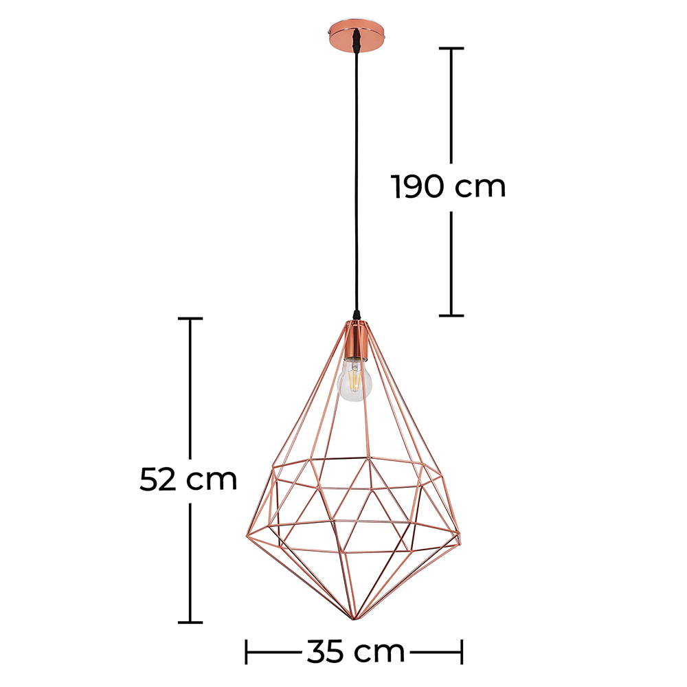 Lampe de plafond rétro - Lampe suspendue géométrique - Yak image 10