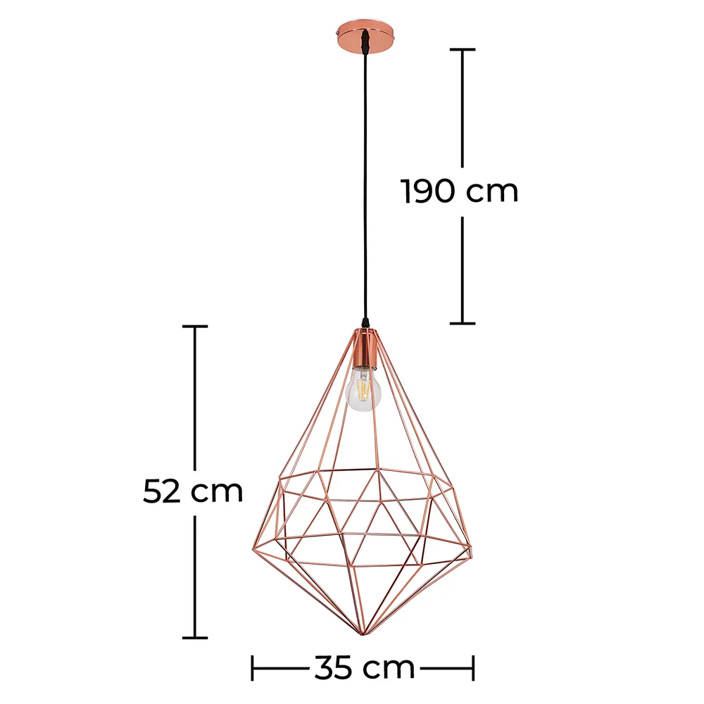 Lampe de plafond rétro - Lampe suspendue géométrique - Yak image 10