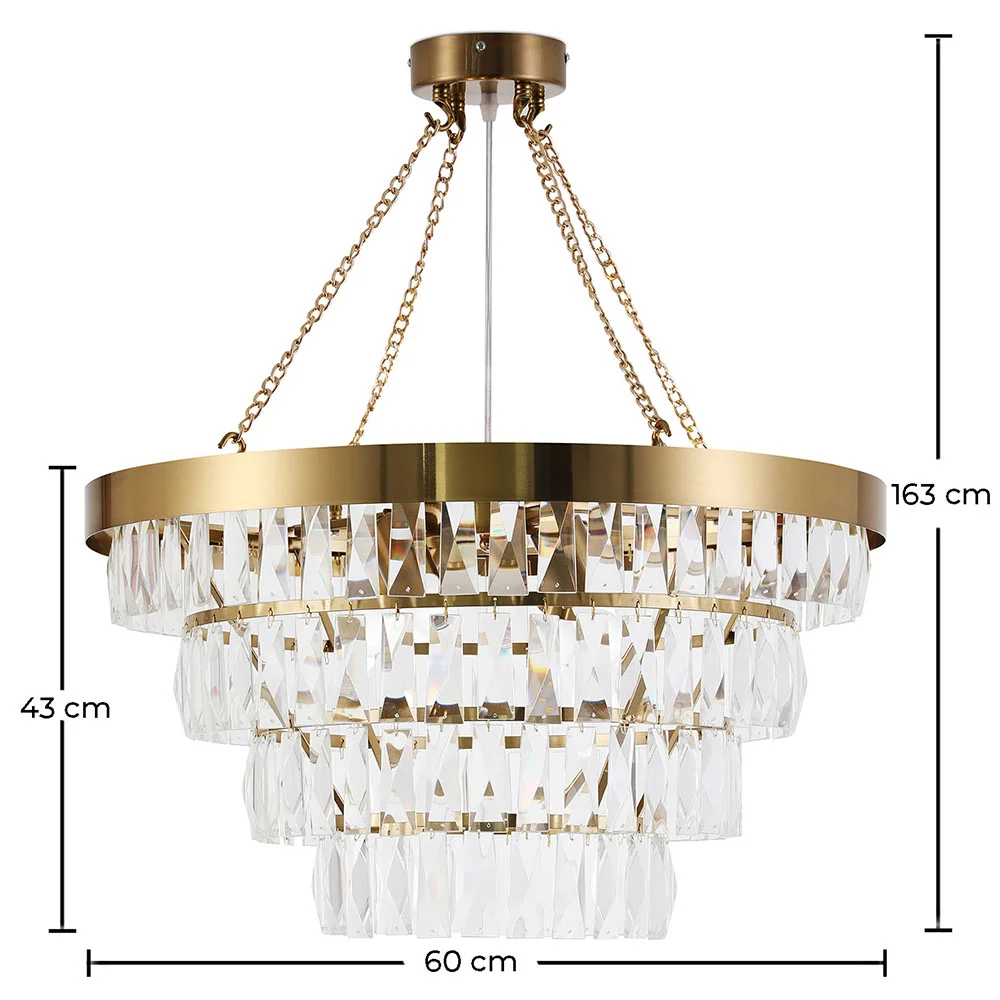 Lampe de plafond en cristal - Lustre suspension - Loraine image 10