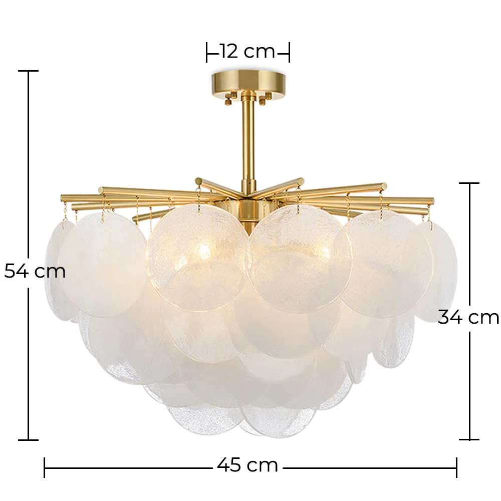  Lampe de plafond en nacre - Lampe suspendue à disques - Karl image 10