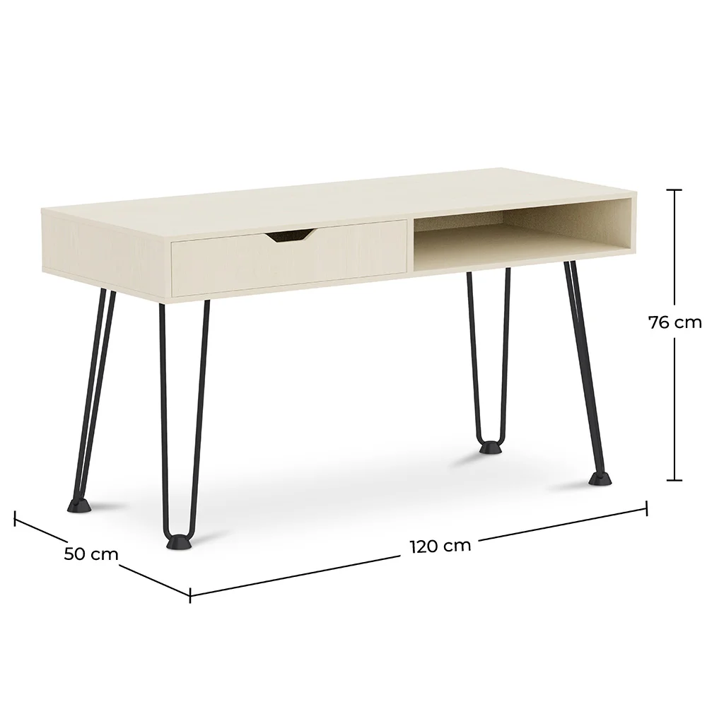 Bureau en Bois avec Tiroir - Design Scandinave - Andor image 10