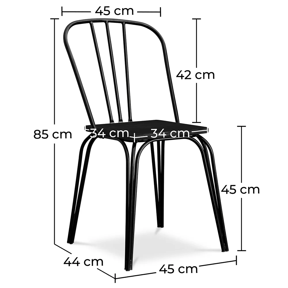 Chaise de salle à manger - Design industriel - Bois et métal - Lillor image 10