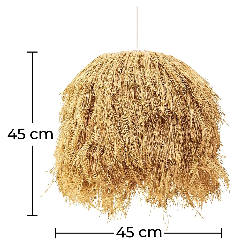 Lampe de plafond en jute - Lampe suspendue de stile Boho Bali - Lien image 10