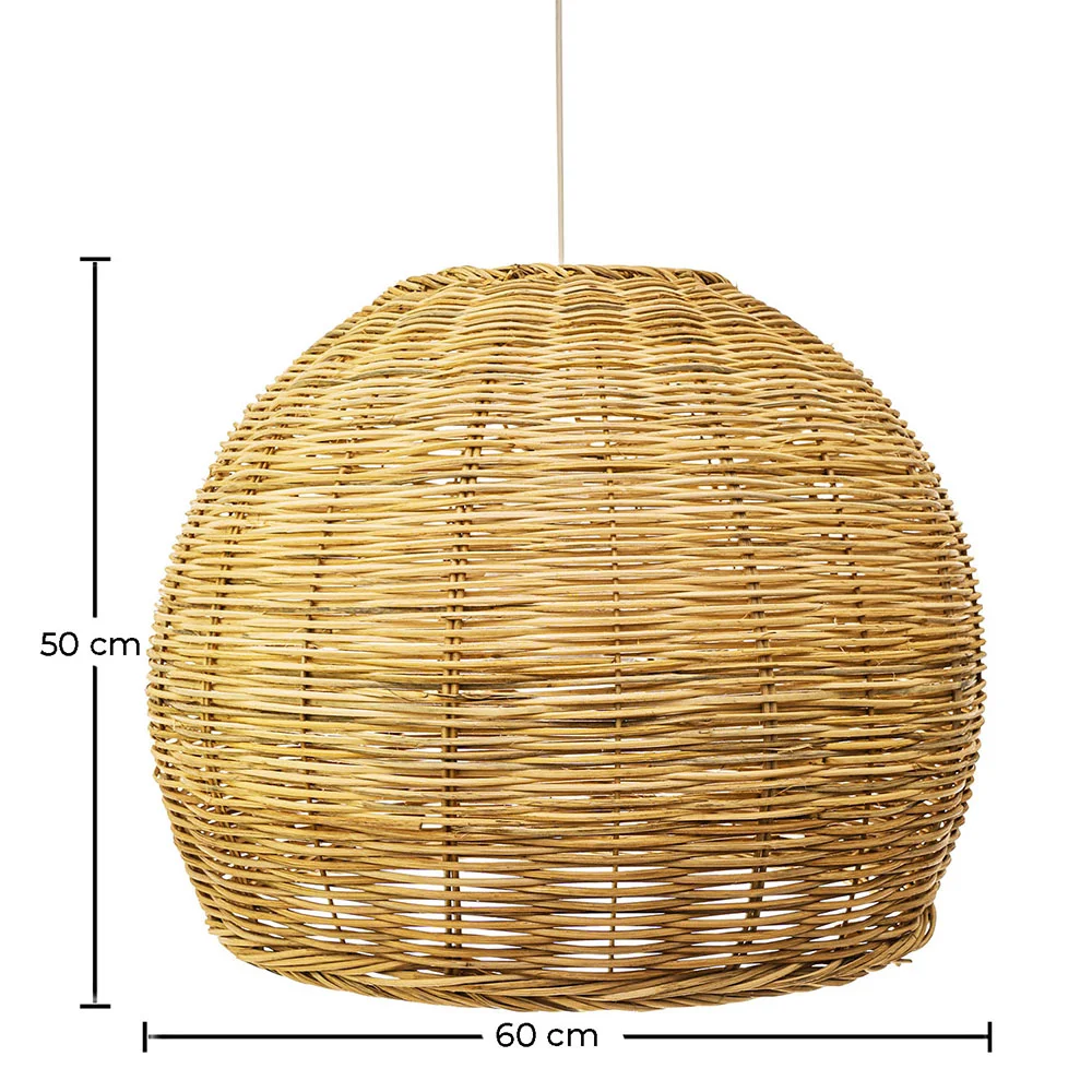 Lampe de plafond en rotin - Lampe suspendue stile Boho Bali - Paon image 10