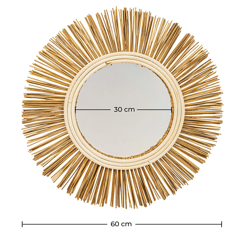 Miroir Mural - Design Rond Boho Bali (60 cm) - Loi image 10