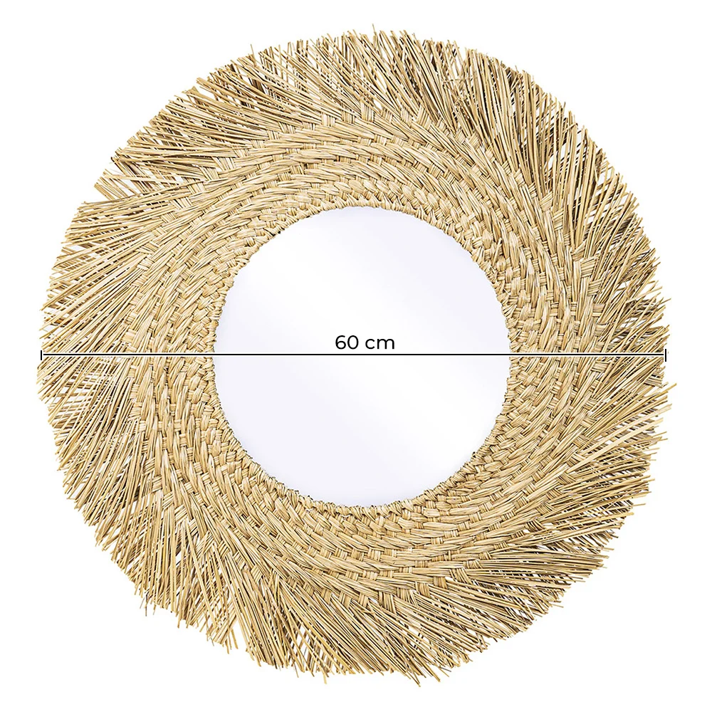 Miroir Mural - Design Rond Boho Bali (60 cm) - Rewu image 10