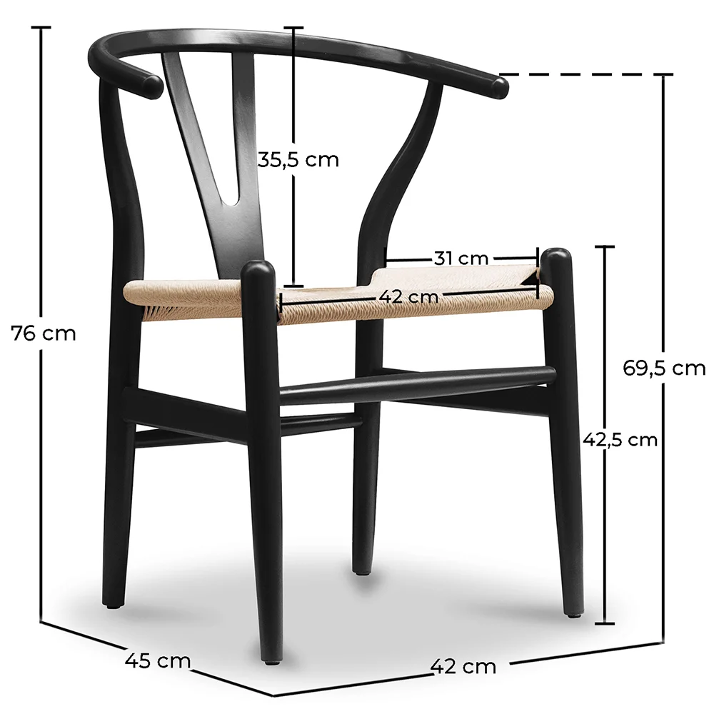Lot de 2 chaises de salle à manger en bois - Style scandinave - Wish image 10