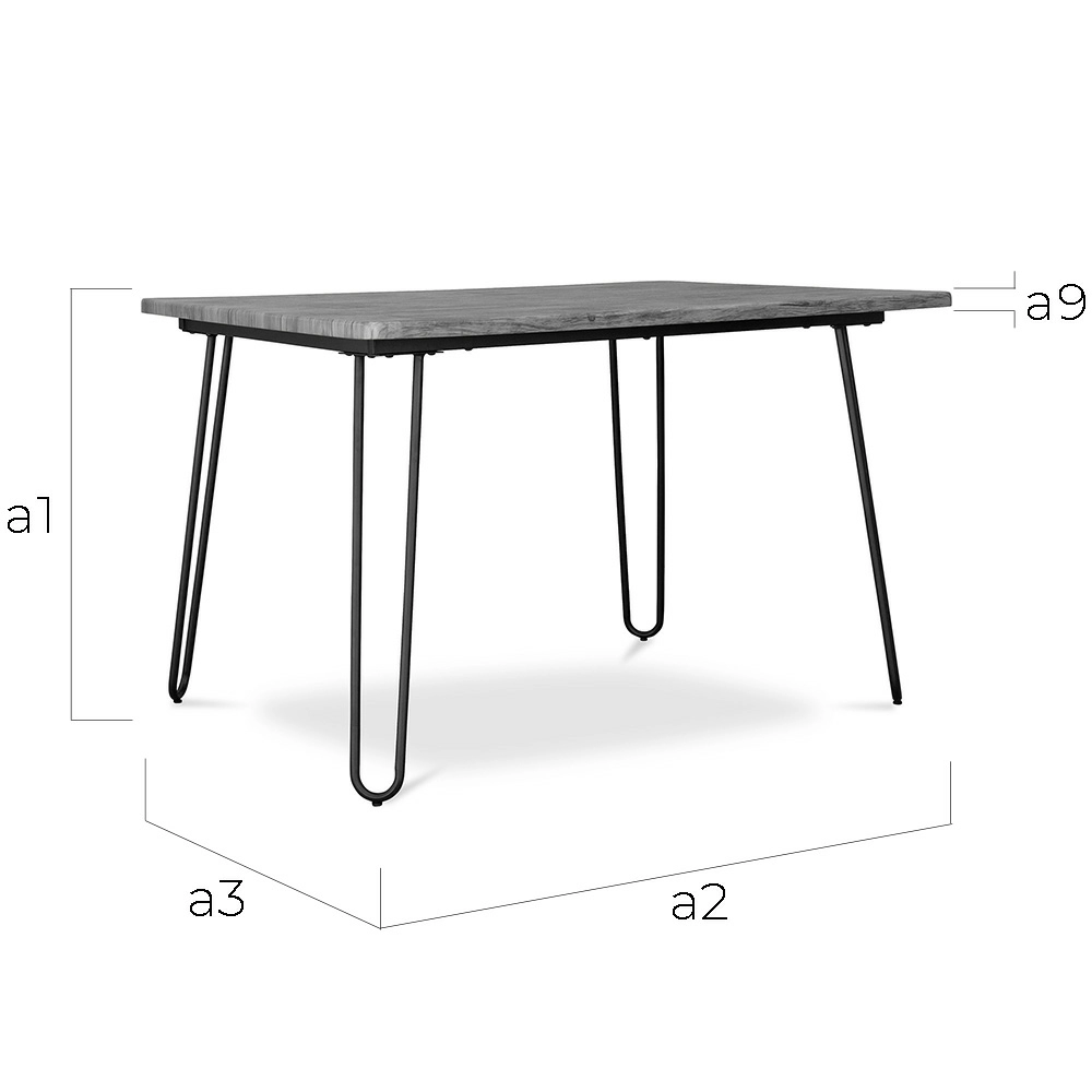 Ensemble de Bureau - Design Industriel 120cm - Hairpin + Chaise de Salle à Manger - Stylix image 10