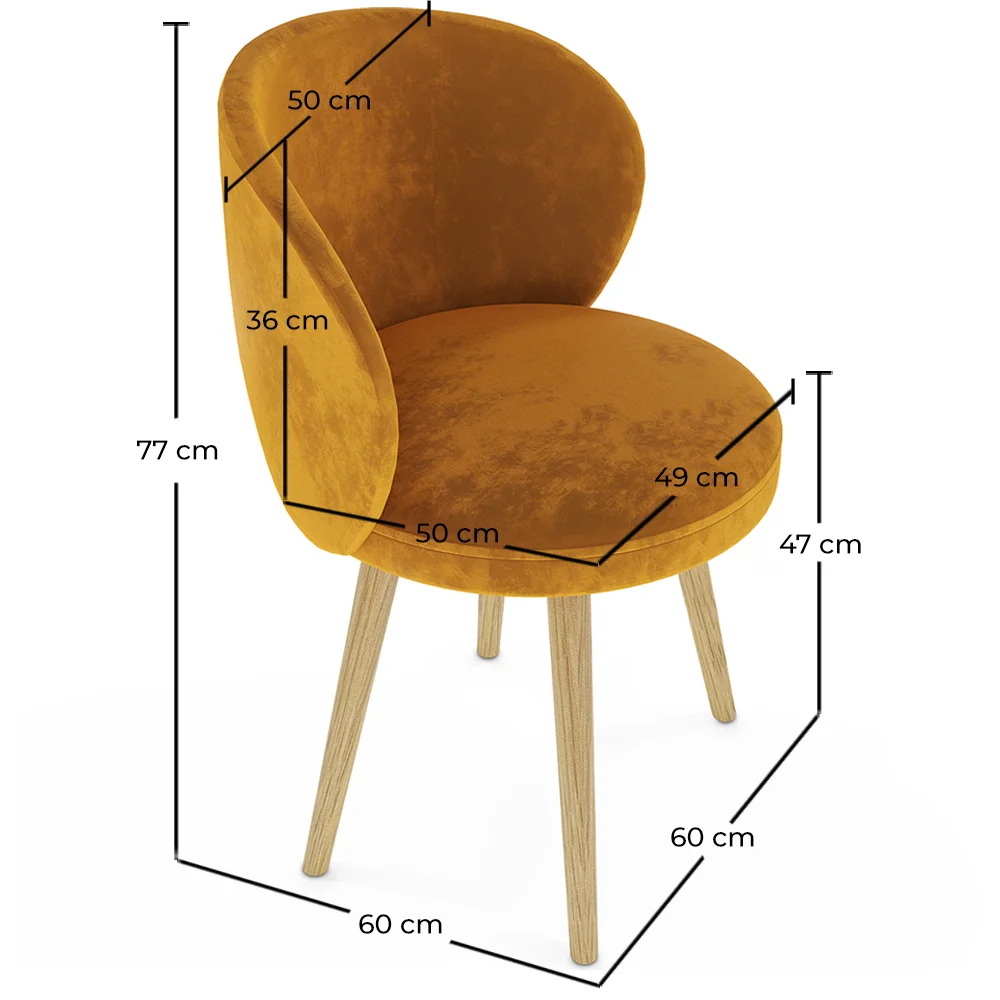 Fauteuil design - tapissé en velours - Yuna image 10