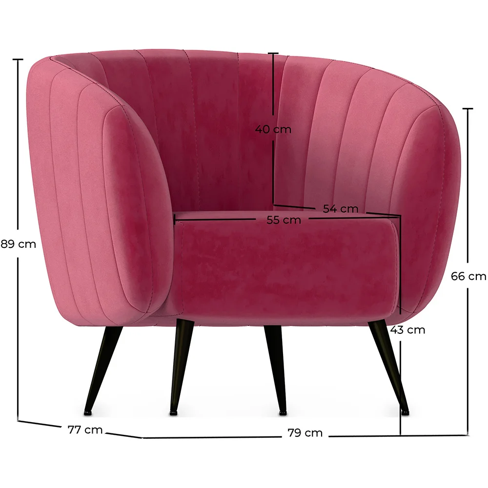  Fauteuil avec Accoudoirs - Revêtu de Velours - Nuba image 10