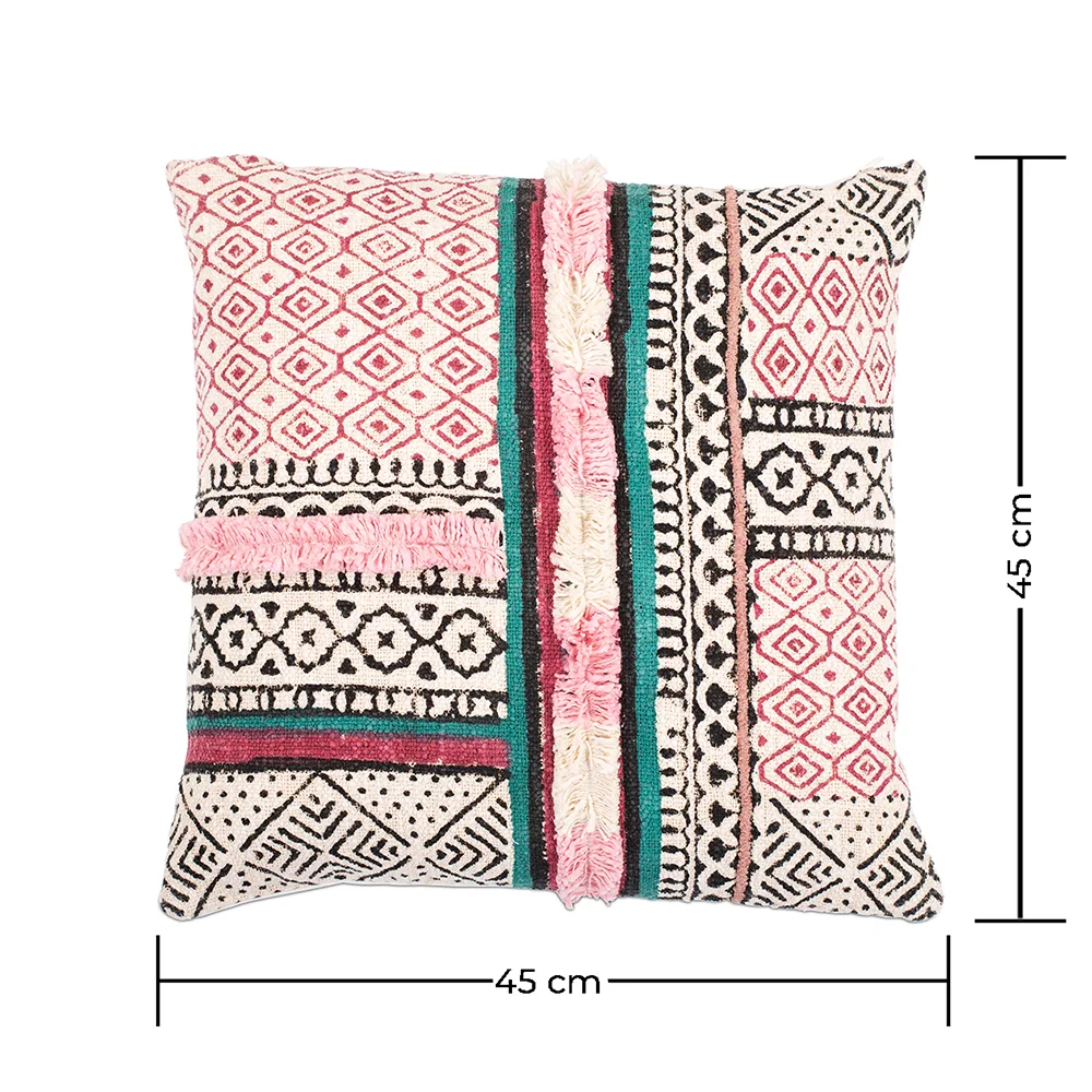 Coussin de style boho Bali - Housse et Rembourrage inclus - Cecilia image 10