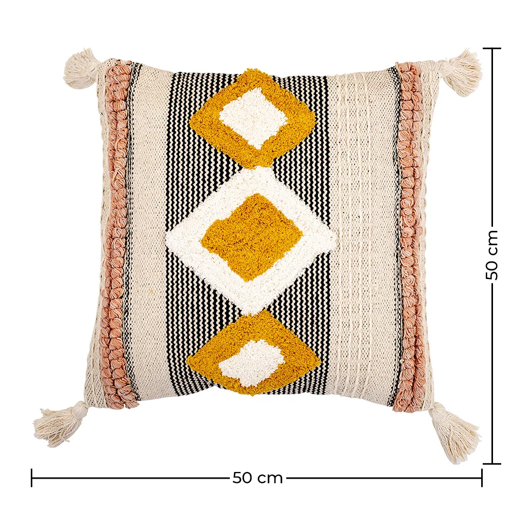 Coussin de style boho Bali - Housse et Rembourrage inclus - Mabel image 10