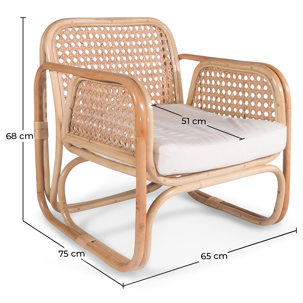 Chaise longue en rotin - Chaise design - Boho Bali - Qawa image 10