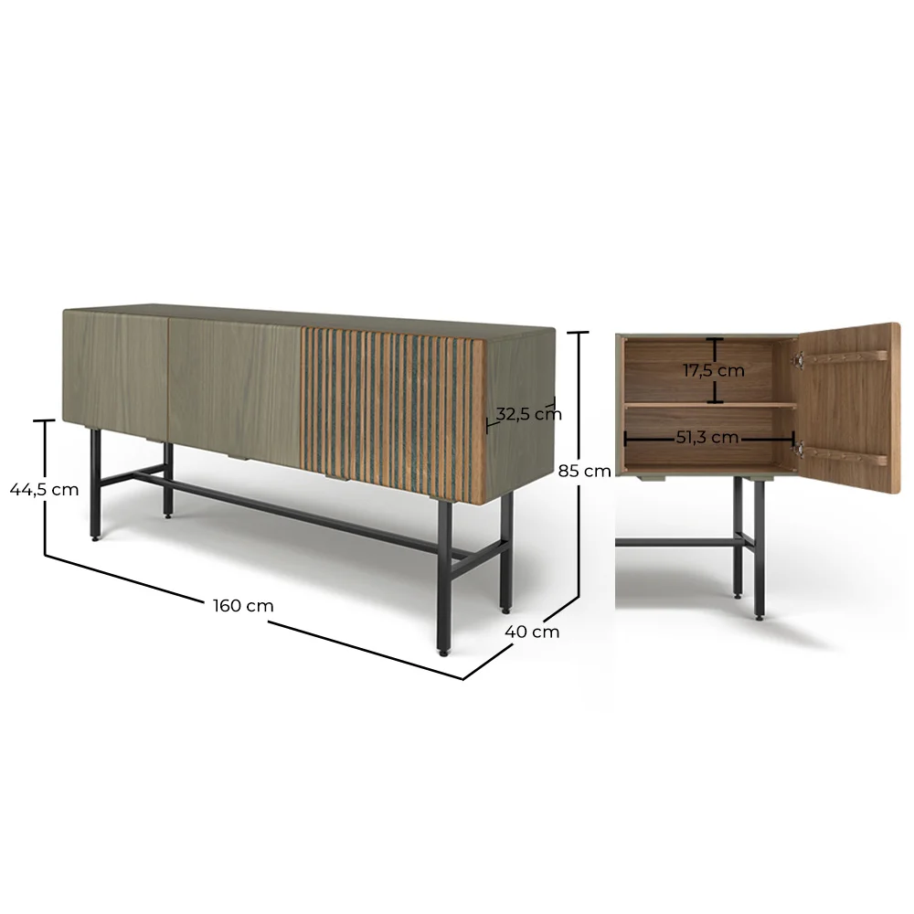 Buffet en Bois - Stile Vintage - 2 portes - Calabri image 10