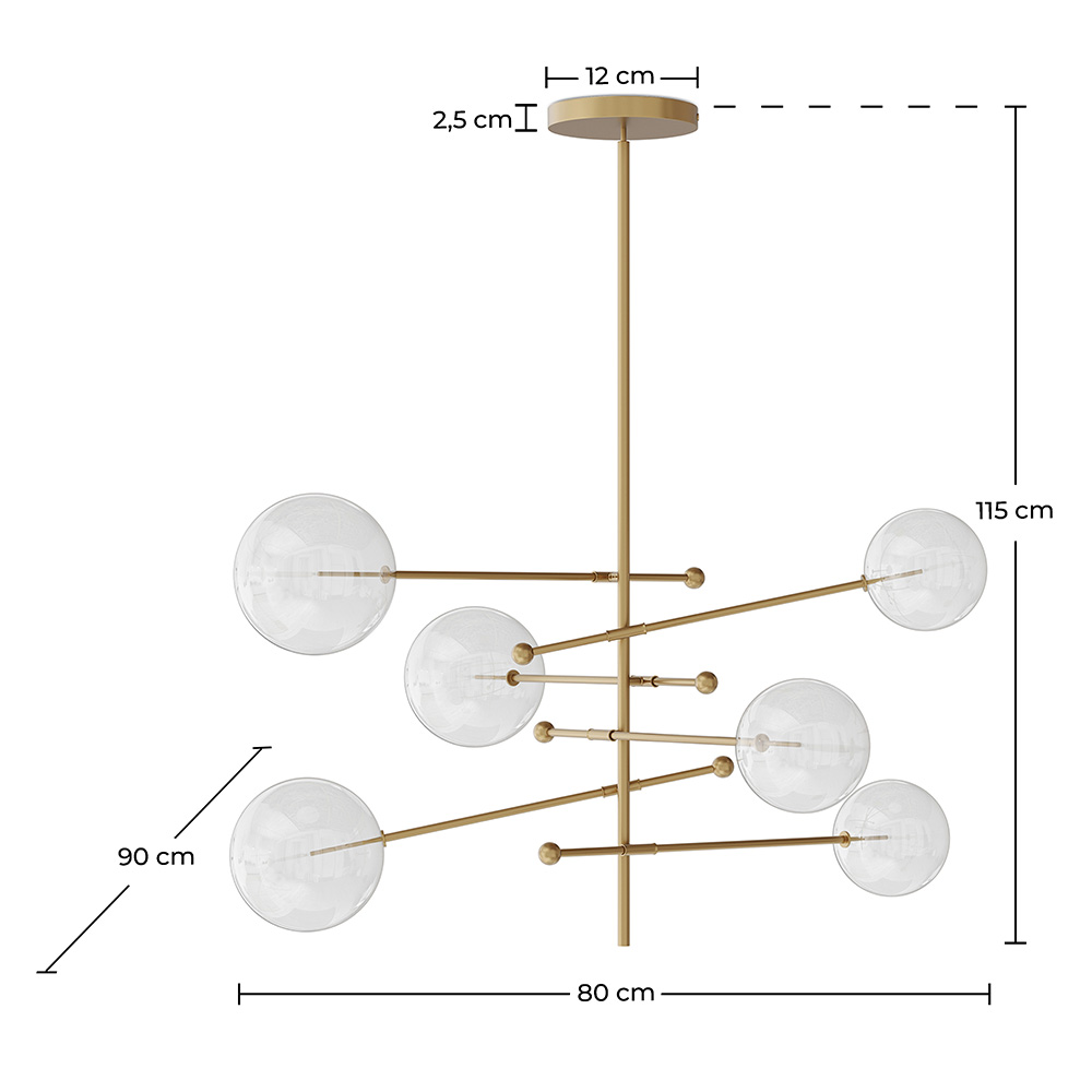  Lampe de plafond à boules - Lampe suspendue design - Blun image 10