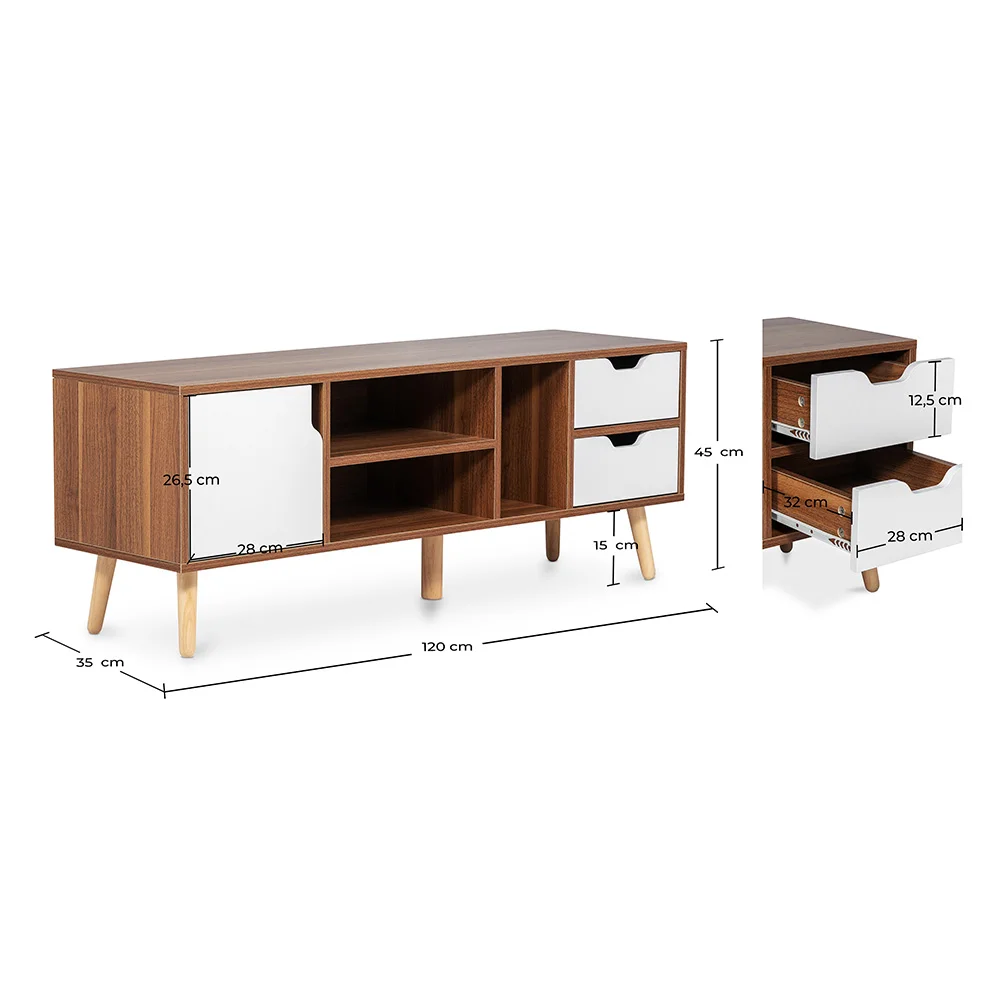 Meuble TV en Bois - Design Scandinave -  Lubi image 10