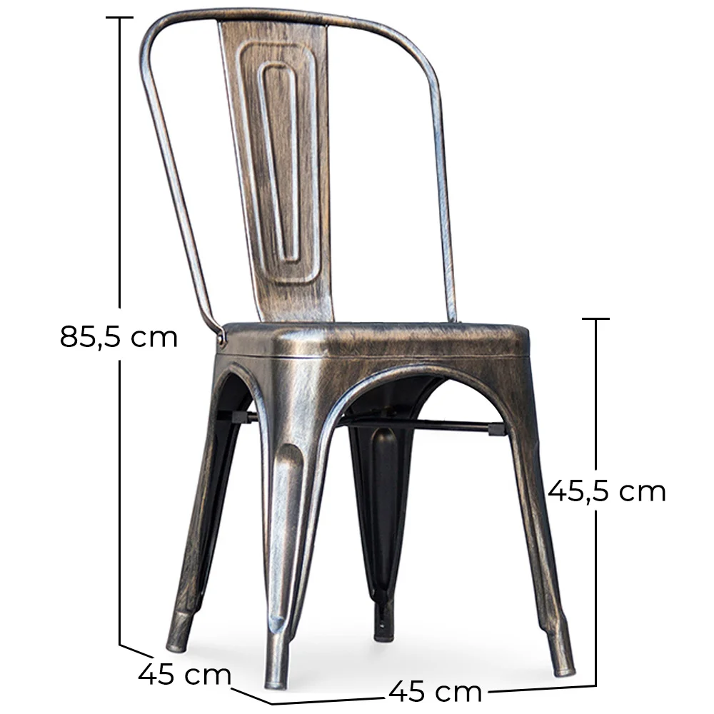 Lot de 4 chaises de salle à manger - Design industriel - Nouvelle édition - Stylix image 10