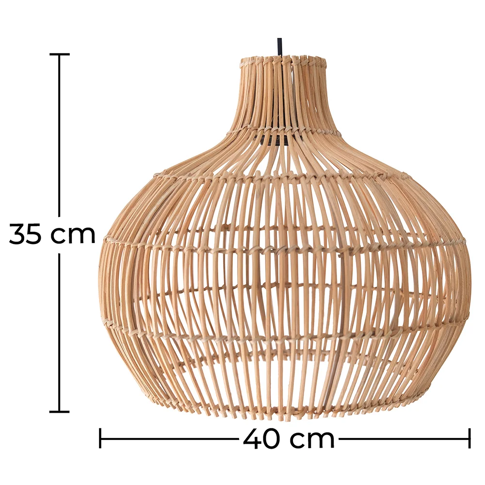  Lampe de plafond en rotin - Lampe suspendue au stile Boho Bali - Elan image 10