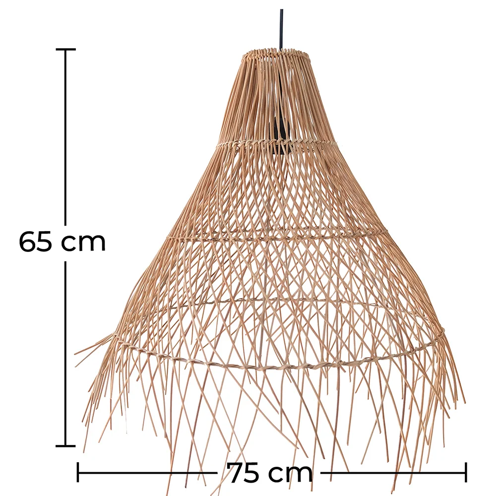 Lampe de plafond en rotin - Lampe suspendue de stile Boho Bali - Trui image 10