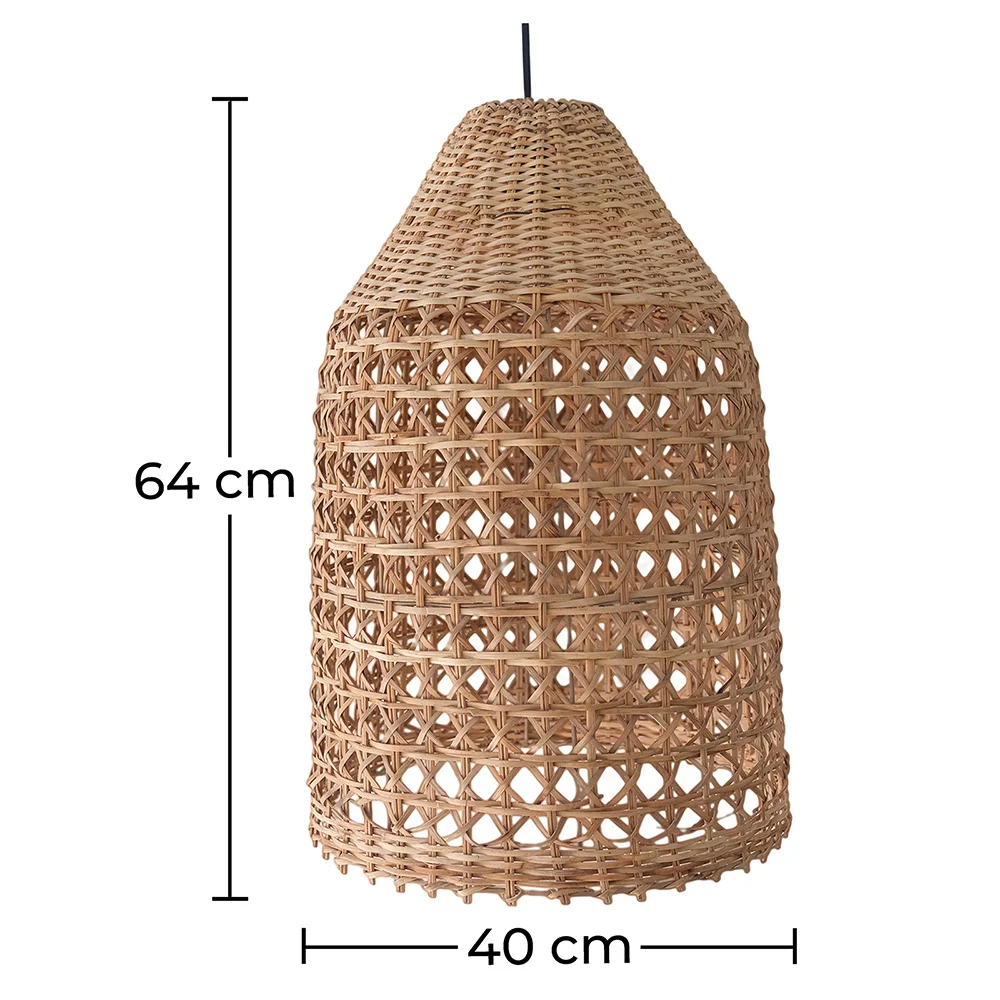 Lampe de plafond en rotin - Lampe suspendue de stile Boho Bali - Fai image 10