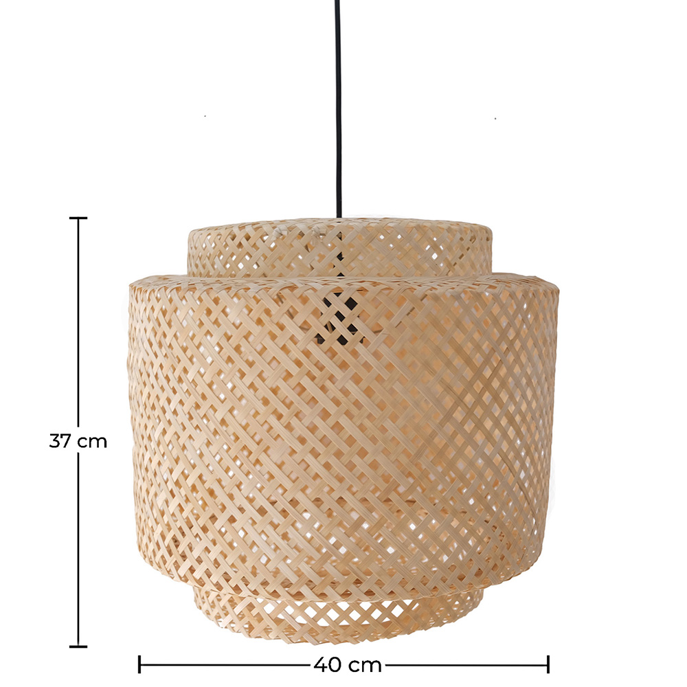 Lustre de plafond en bambou - Suspension de style Boho Bali - Hya image 10