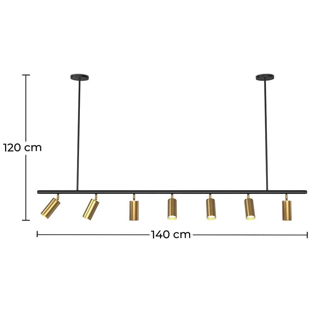 Spot sur Rail - Lampe 7 Spots Orientables - 140CM image 10