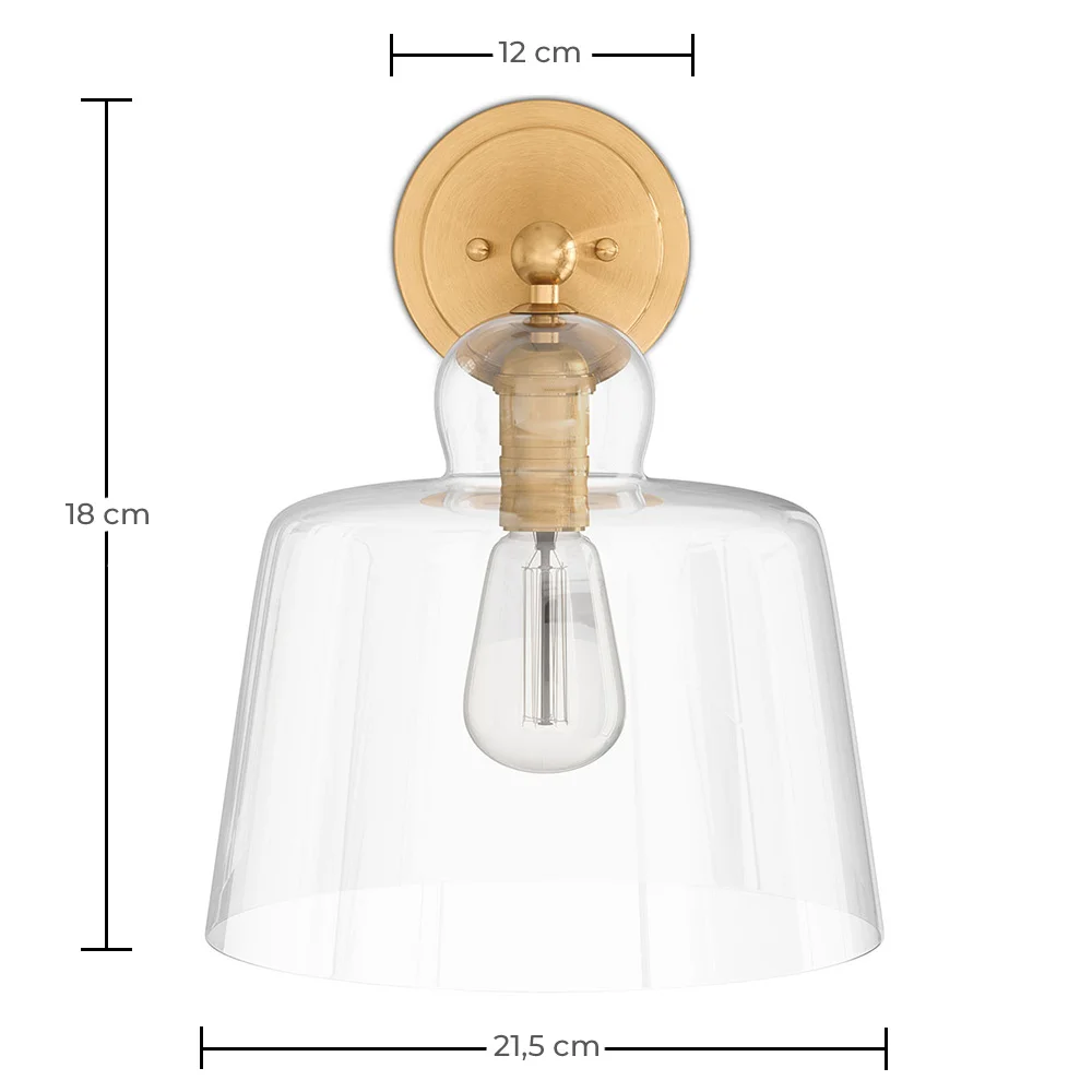 Applique Murale - Lampe Métal Doré et Cristal - Sabela image 10