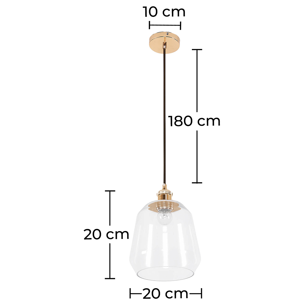 Lustre de plafond - Suspension - Verre et métal - Amaia image 10
