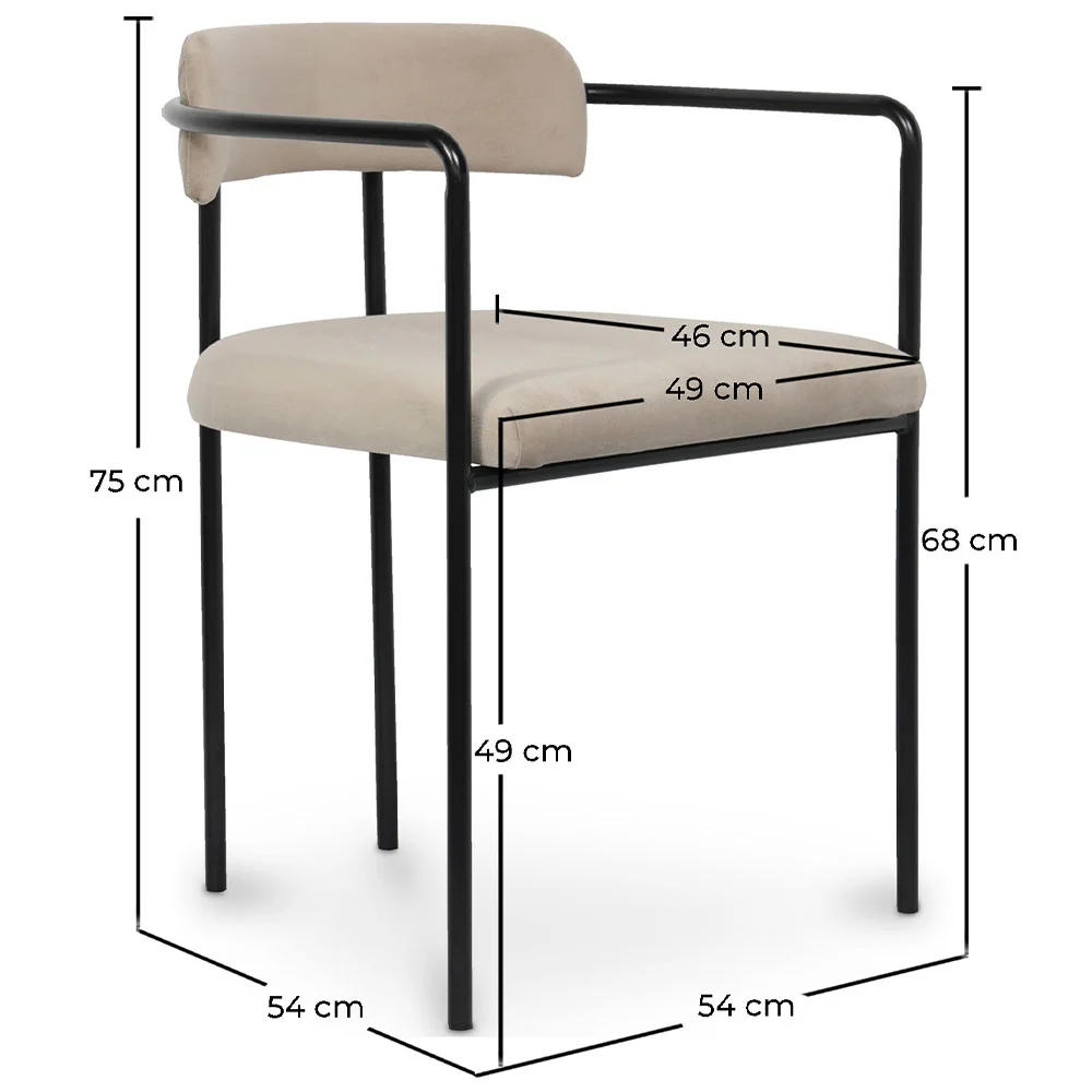 Chaise de salle à manger tapissée - Velours - Garne image 10
