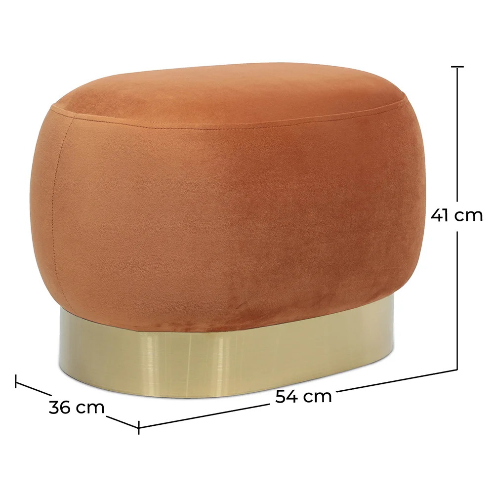 Pouf - Velours et métal - Luxe image 10