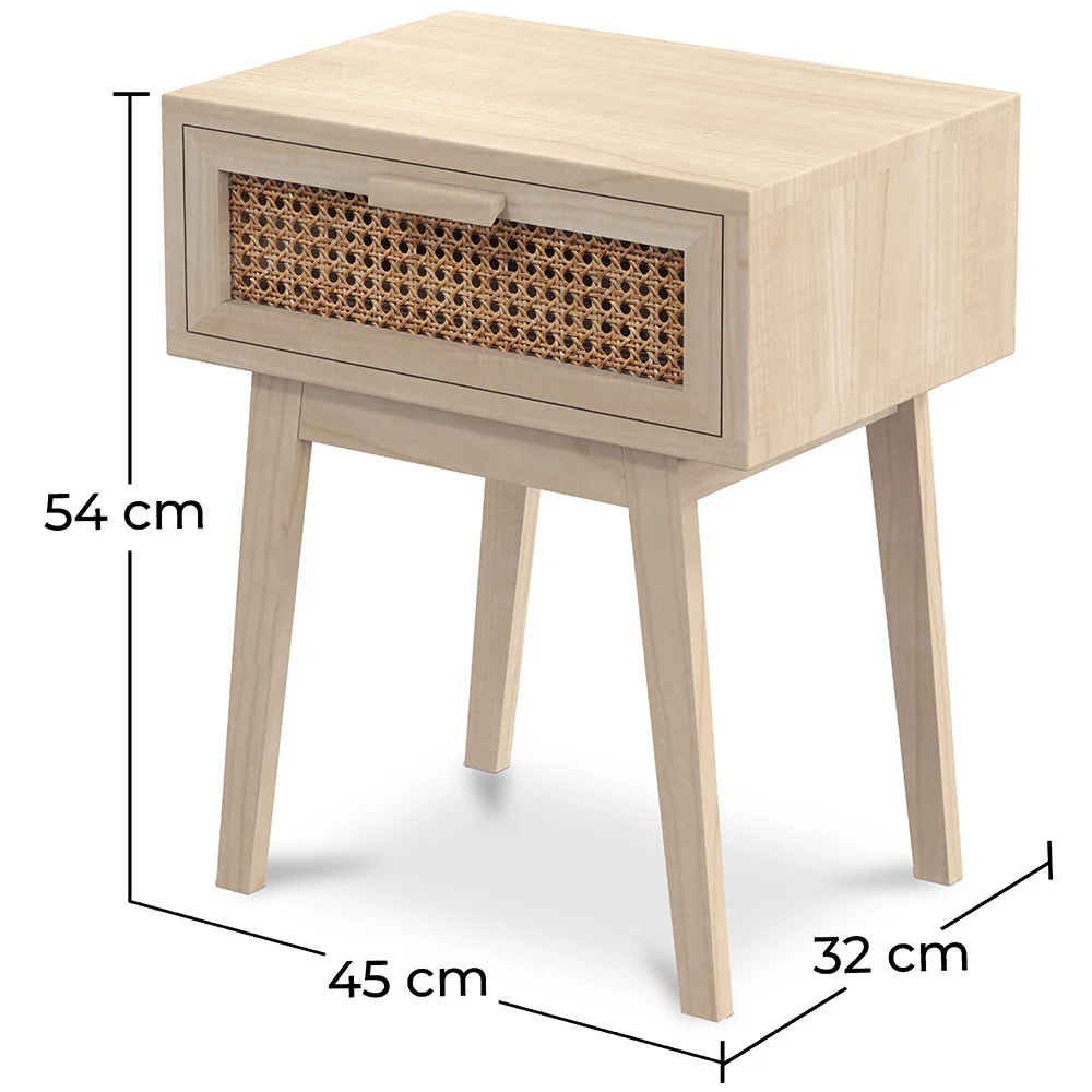Table de chevet avec tiroirs Bois Boho Bali - Yanpai image 10