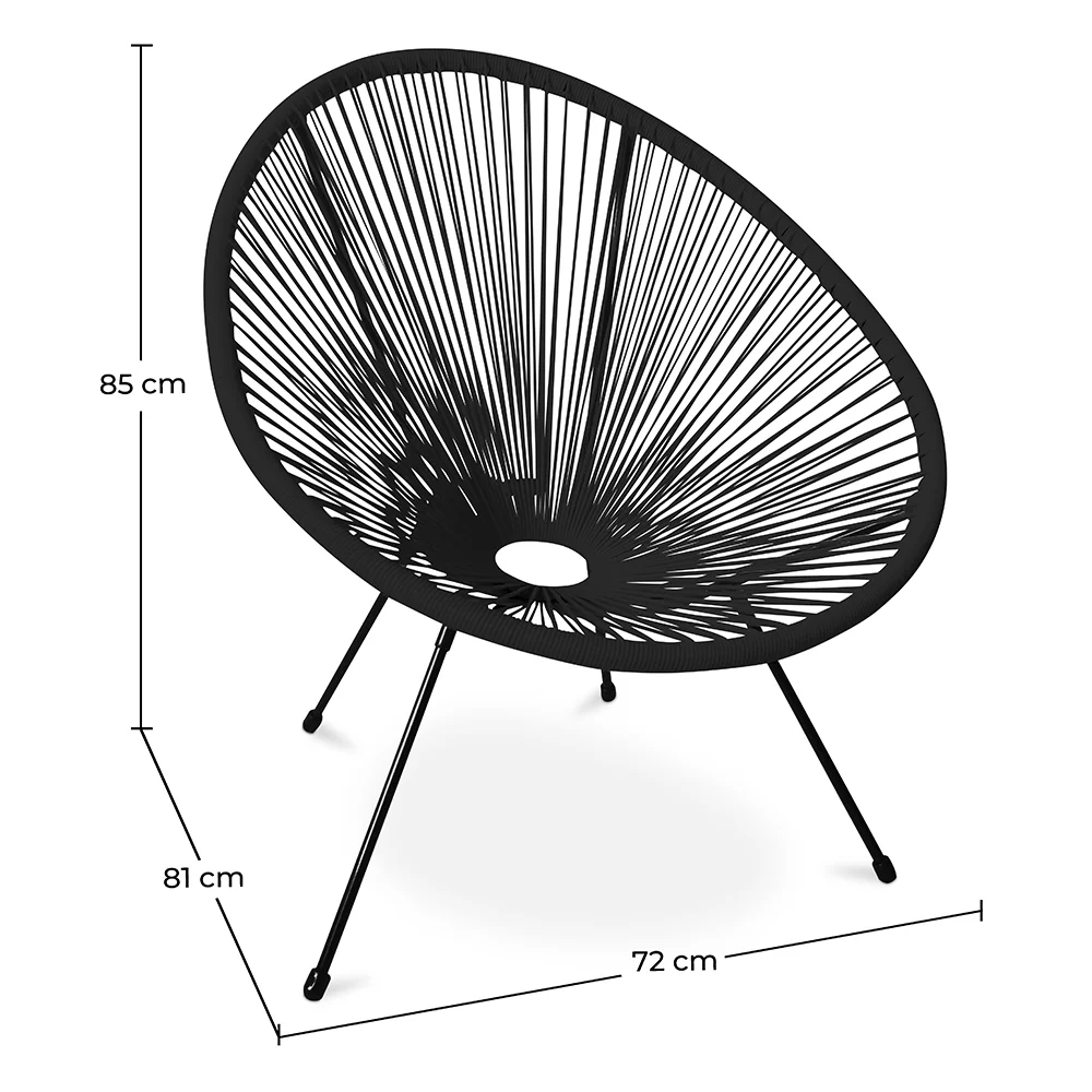 Pack Fauteuil Acapulco x2 - Piétement Noir - Nouvelle Édition image 10